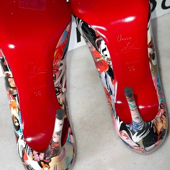 Christian Louboutin Hot Chick Printed 100mm Pumps - Picture 9 of 10